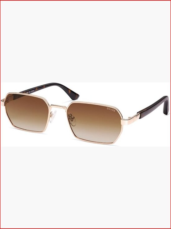 Retro Rectangle Polarized 90s Sunglasses, Trendy Narrow Hexagon Square Shades main image 7